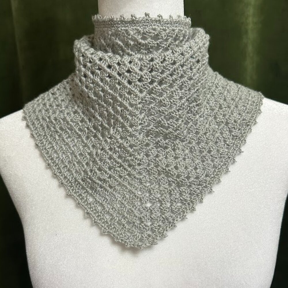 Classic Crocheted Women's Kerchief Scarf Hairband Bandana NEW